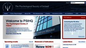 What Psihq.ie website looked like in 2017 (6 years ago)