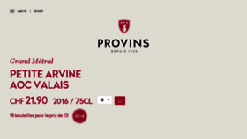 What Provins.ch website looked like in 2017 (6 years ago)
