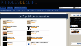 What Parolesdeclip.fr website looked like in 2017 (6 years ago)