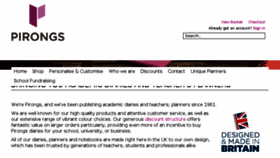 What Pirongs.co.uk website looked like in 2017 (6 years ago)