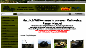 What Panzer-handel.de website looked like in 2017 (6 years ago)