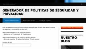 What Politicadeprivacidad.es website looked like in 2017 (6 years ago)