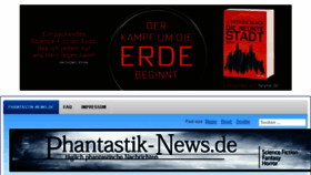 What Phantastiknews.de website looked like in 2017 (6 years ago)