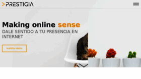 What Prestigia.es website looked like in 2017 (6 years ago)
