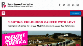 What Pablove.org website looked like in 2017 (6 years ago)