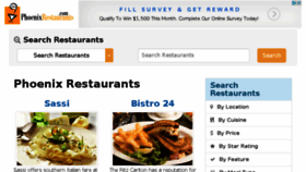 What Phoenixrestaurants.com website looked like in 2017 (6 years ago)