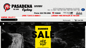 What Pasadenacyclery.com website looked like in 2017 (6 years ago)