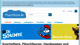 What Plueschstore.de website looked like in 2017 (6 years ago)