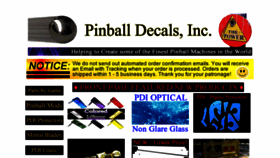 What Pinballdecals.com website looked like in 2017 (6 years ago)