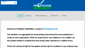 What Professorwatchlist.org website looked like in 2017 (6 years ago)