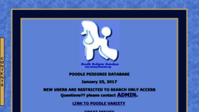 What Poodlepedigree.com website looked like in 2017 (6 years ago)