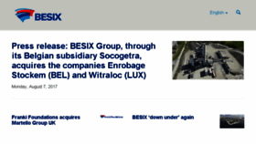 What Press.besix.com website looked like in 2017 (6 years ago)