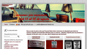 What Personal-labels.es website looked like in 2017 (8 years ago)