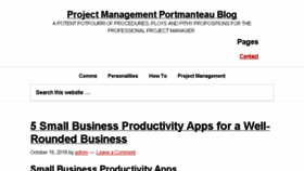 What Projectmanagementportmanteau.com website looked like in 2017 (6 years ago)