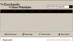 What Philadelphiaencyclopedia.org website looked like in 2017 (6 years ago)