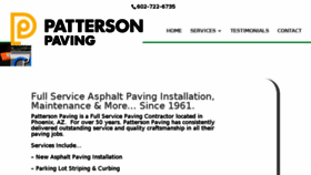 What Pattersonpaving.com website looked like in 2017 (6 years ago)