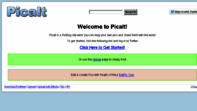 What Picalt.com website looked like in 2017 (6 years ago)