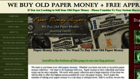 What Papermoneybuyers.com website looked like in 2017 (6 years ago)