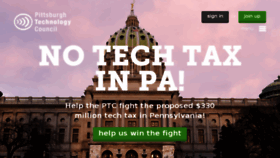 What Pghtech.org website looked like in 2017 (6 years ago)