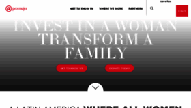 What Promujer.org website looked like in 2017 (8 years ago)