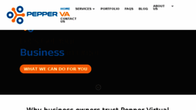 What Peppervirtualassistant.com website looked like in 2017 (6 years ago)