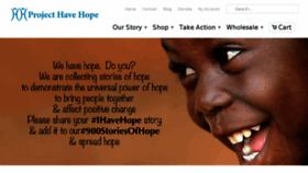 What Projecthavehope.org website looked like in 2017 (6 years ago)
