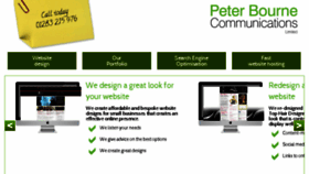 What Peterbourne.co.uk website looked like in 2017 (6 years ago)