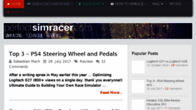 What Perfectsimracer.com website looked like in 2017 (6 years ago)