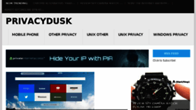 What Privacydusk.com website looked like in 2017 (6 years ago)