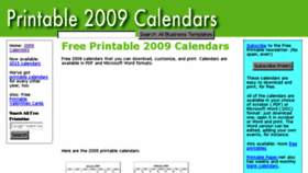 What Printable2009calendar.net website looked like in 2017 (6 years ago)