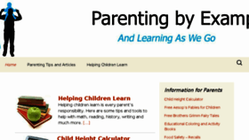 What Parenting-by-example.com website looked like in 2017 (6 years ago)