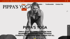 What Pippasyoga.co.uk website looked like in 2017 (7 years ago)