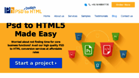 What Psddesigntohtml.com website looked like in 2017 (6 years ago)