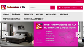 What Padvaiskas.lt website looked like in 2017 (6 years ago)