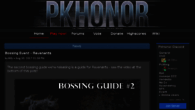 What Pkhonor.net website looked like in 2017 (6 years ago)