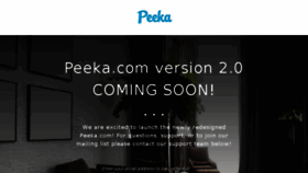 What Peeka.com website looked like in 2017 (6 years ago)