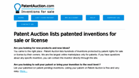 What Patentauction.com website looked like in 2017 (6 years ago)