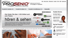 What Prosenio.de website looked like in 2017 (6 years ago)