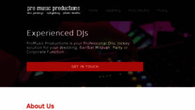 What Promusicproductions.com website looked like in 2017 (6 years ago)