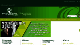 What Previsora.gov.co website looked like in 2017 (8 years ago)