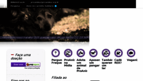 What Proanima.org.br website looked like in 2017 (6 years ago)