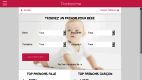 What Prenoms.doctissimo.fr website looked like in 2017 (6 years ago)