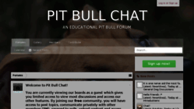 What Pitbull-chat.com website looked like in 2017 (6 years ago)