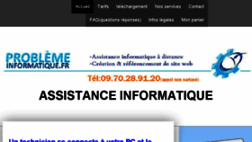 What Probleme-informatique.fr website looked like in 2017 (6 years ago)