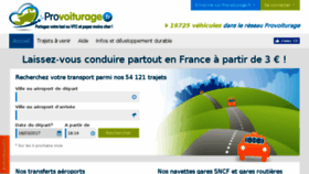 What Provoiturage.fr website looked like in 2017 (6 years ago)