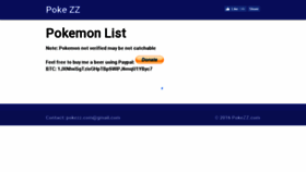What Pokezz.com website looked like in 2017 (6 years ago)