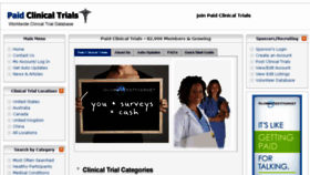 What Paidclinicaltrials.org website looked like in 2017 (6 years ago)