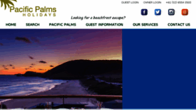 What Pacificpalmsholidays.com.au website looked like in 2017 (6 years ago)