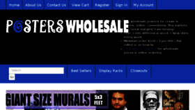 What Posterswholesale.com website looked like in 2017 (6 years ago)