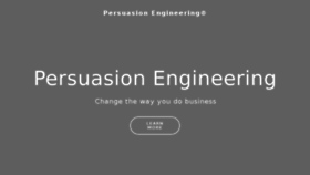 What Persuasionengineering.com website looked like in 2017 (6 years ago)